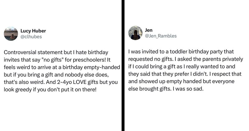 Parents Debate "No Gift" Birthday Parties For Toddlers