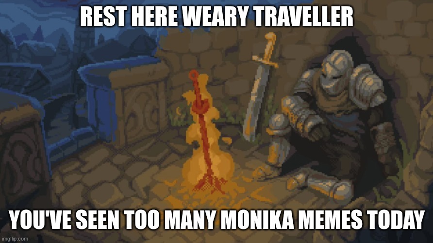 Rest here weary traveller. – meme