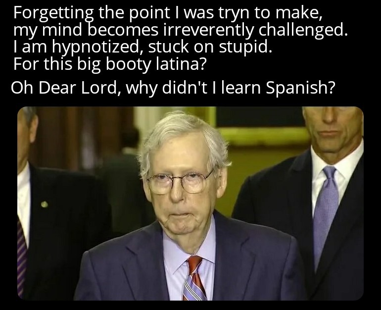 That’s regretful, Mitch. But not a glitch – meme