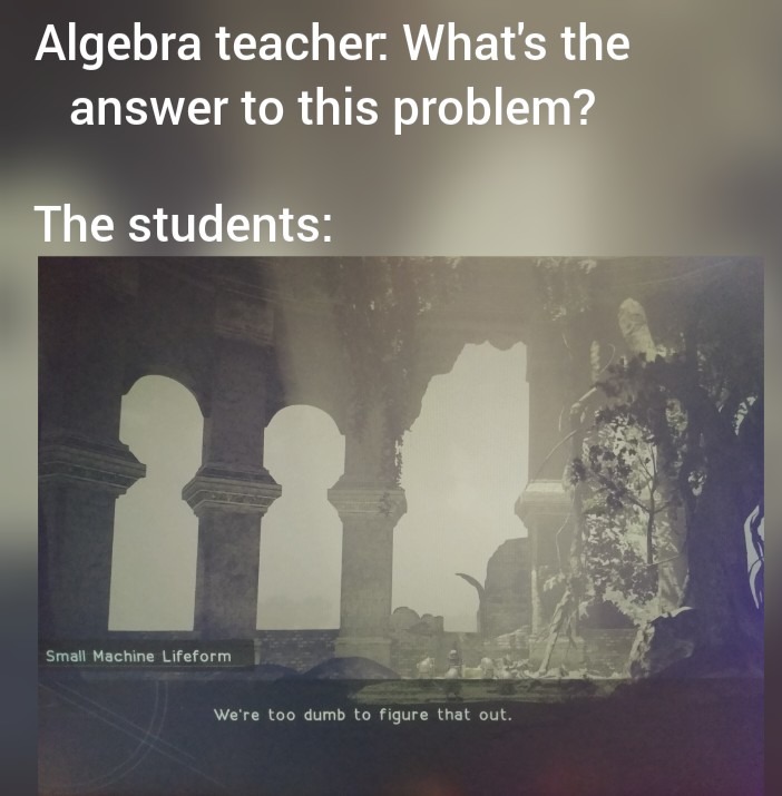 Algebra was hard… Or maybe I was just dumb – meme