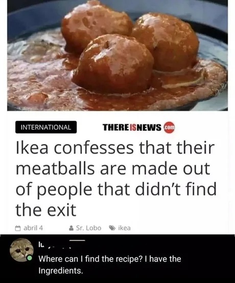 Ikea meatballs – meme