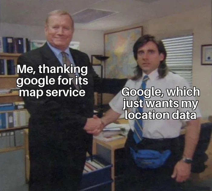 Thanking Google but – meme