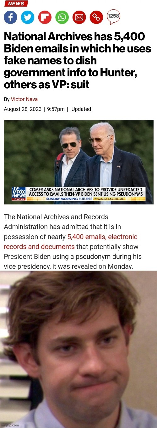 4500 Biden emails – meme