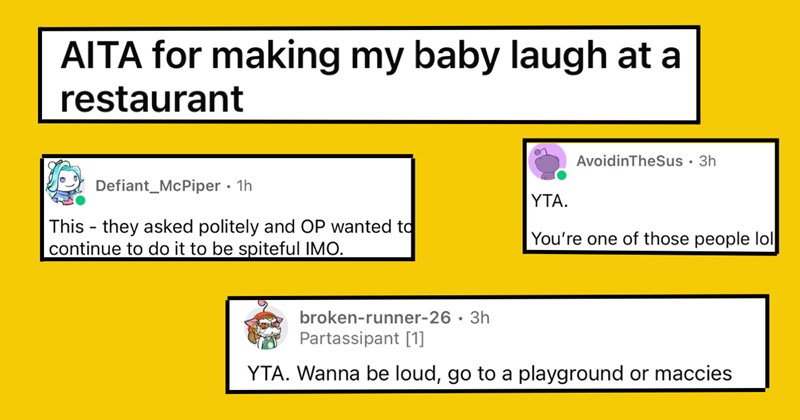 Entitled Parent Interrupts Entire Restaurant By Making Their Baby Laugh Loudly