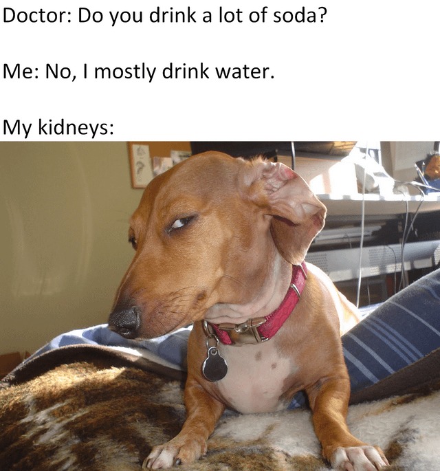 I mostly drink water – meme