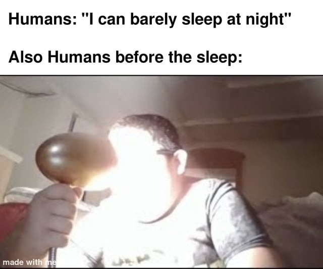 Humans before sleep – meme