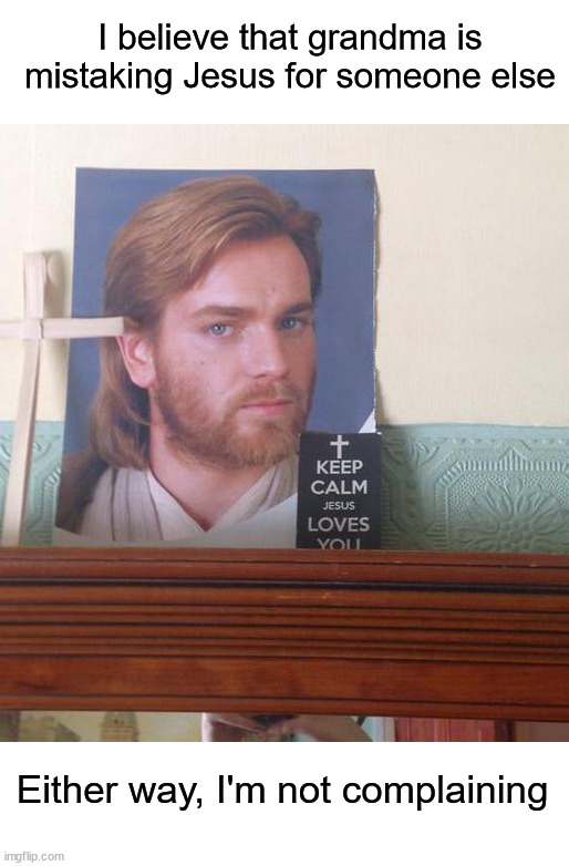 Obi-Wan Kenobi as Jesus? (☆▽☆)