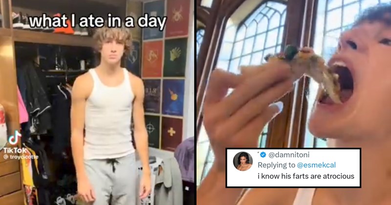 19-Year-Old College Student Astounds Internet Revealing the Massive Quantities of Food He Eats in a Day