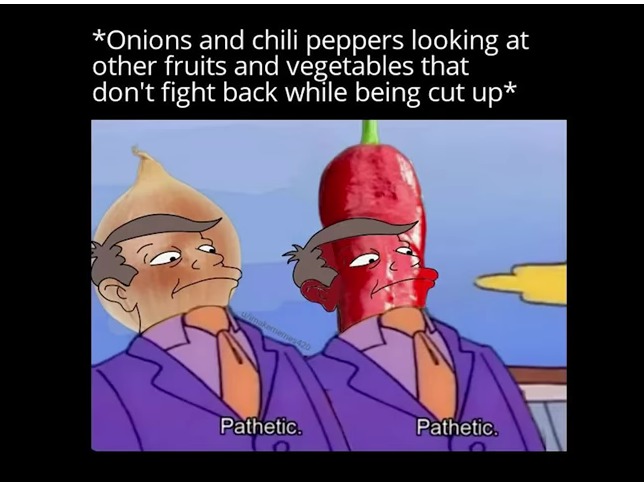 Pathetic vegetables – meme