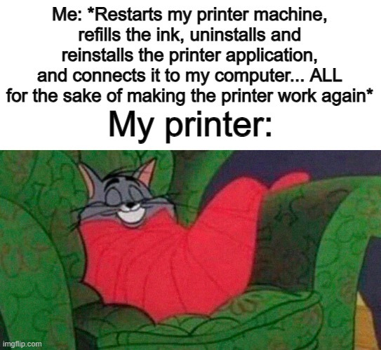 Legend says, the printer is still broken…