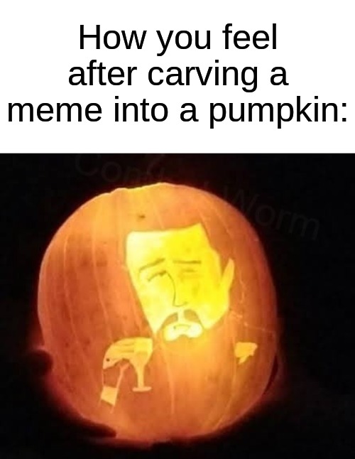 Laughing Leo in a pumpkin!