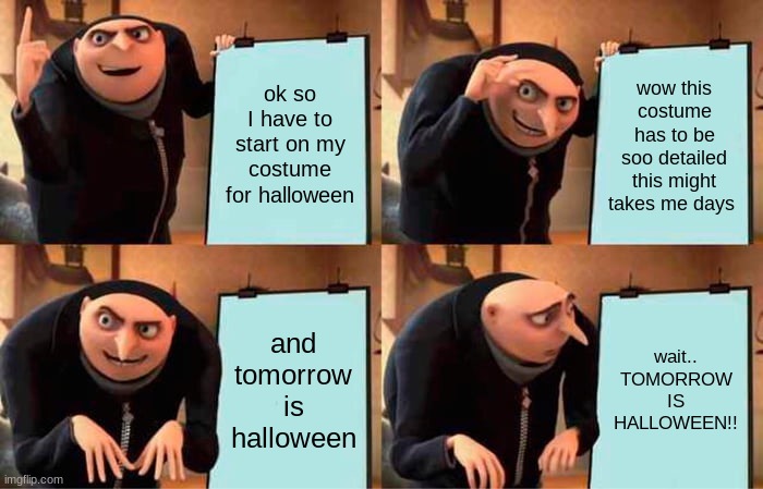 well looks like there will be no costume for him :(