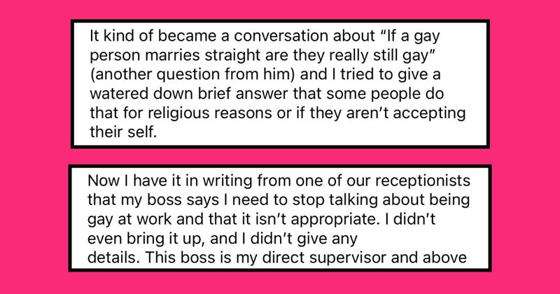 Law-Breaking Boss Bans Employee From Talking About Being Gay