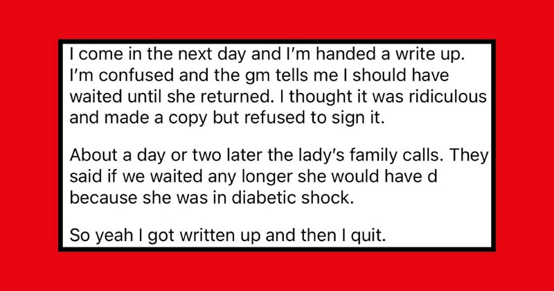 Fast Food Worker Gets Written Up After Calling Ambulance For Customer Going Into Diabetic Shock