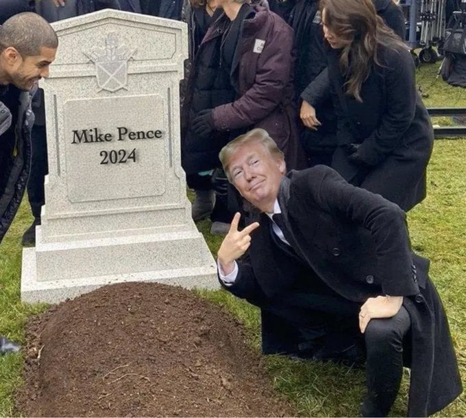 He shouldn’t wait for the crowd to leave before pissing on his grave – just to assert dominance. – meme