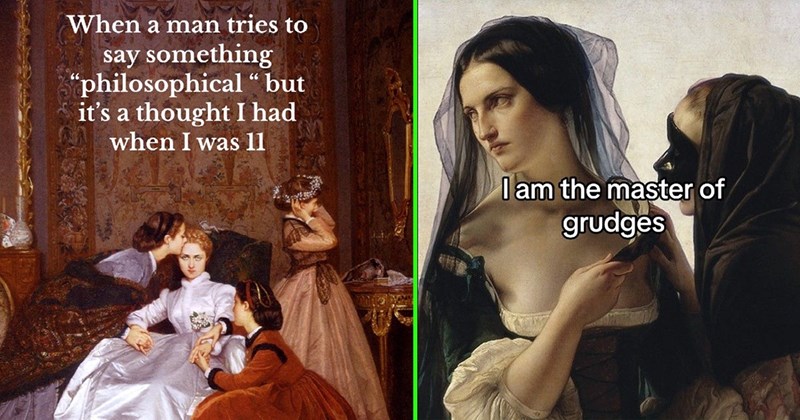 A Tapestry of 30+ Classical Art Memes for the Girlies Filled with Rage