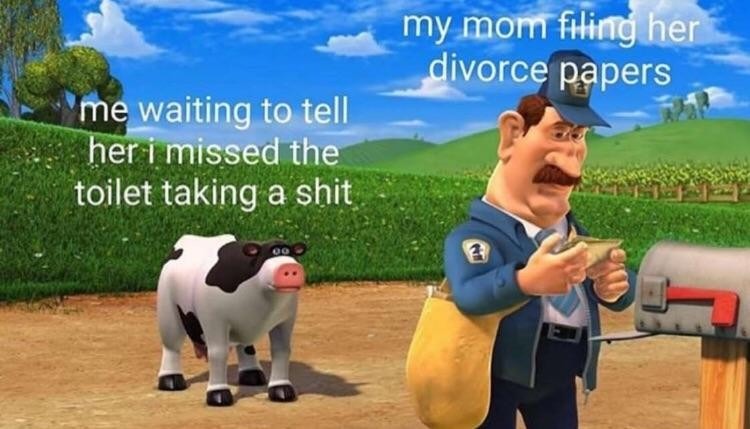 Dongs in a divorce – meme