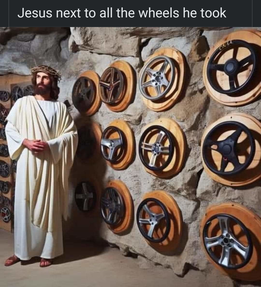 Jesus take the wheel – meme