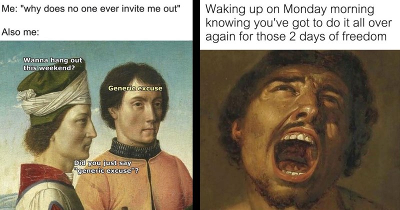 A Comedic Canvas That Illustrates Classical Art Memes in Its Finest Form