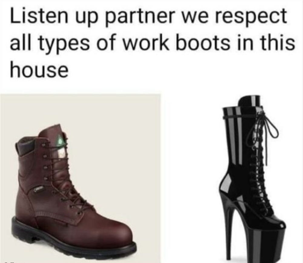 who wears the boots in this household? – meme