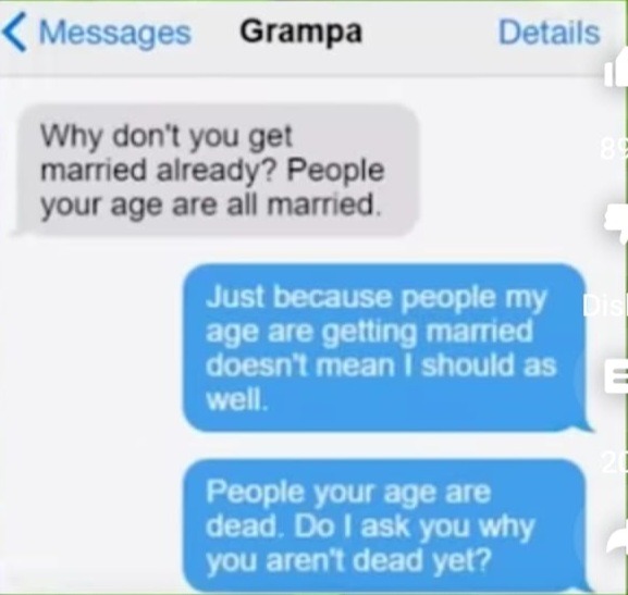 U dead yet grandpa – meme