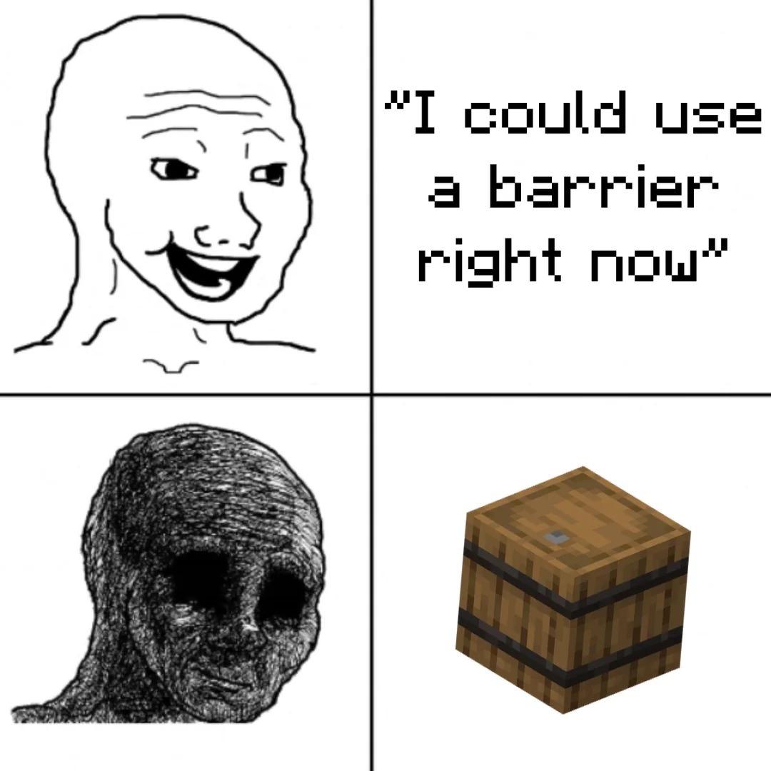 Minecraft barriers – meme