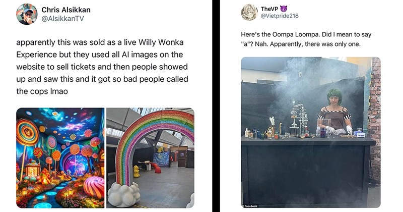 Willy Wonka experience uses AI renderings to sell tickets, delivers bleak nightmare: ‘They charged $45 for this’