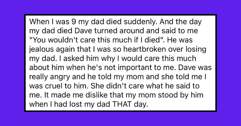 Cruel stepdad criticizes 9-year-old for mourning his father: ‘You wouldn’t care this much if I died’