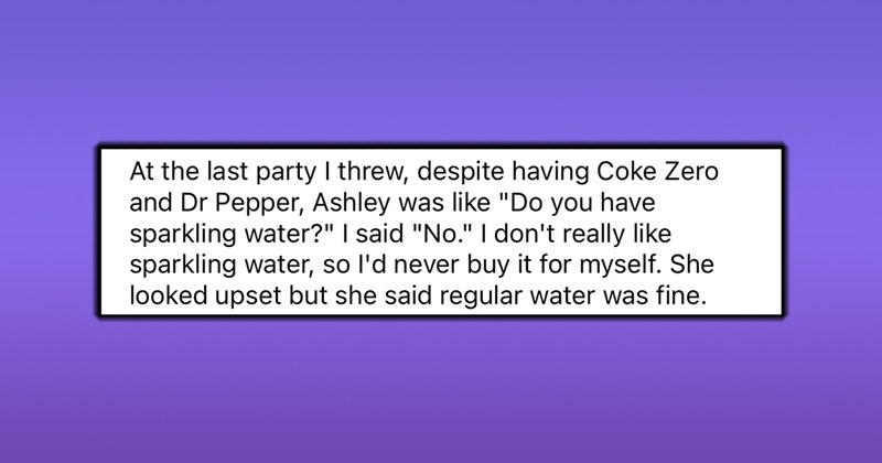 ‘It’s not a money thing, but it’s the principle of it’: Non-drinker starts beef with host over oddly specific drink request