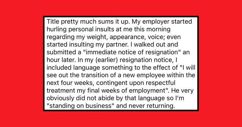 ‘There’s even an At-Will clause in my contract’: Boss refuses to accept employee’s resignation, threatens to sue him for quitting