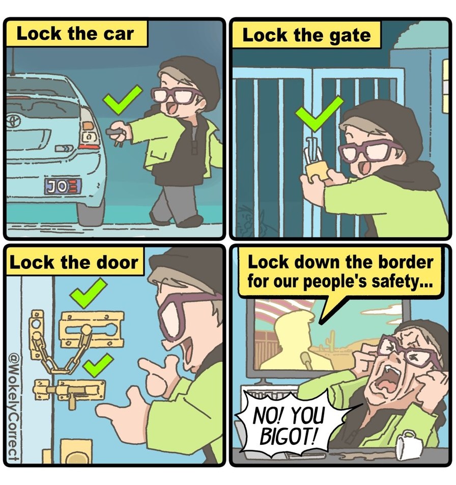 Locks for me, but not for thee – meme