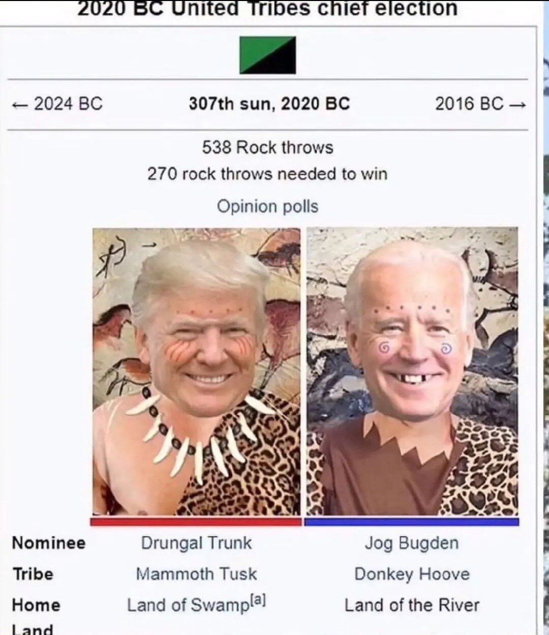 Ooga booga election – meme