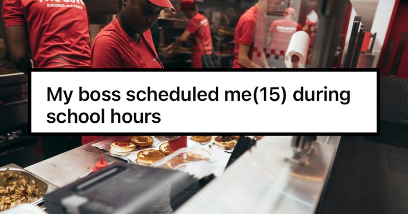 ‘The other staff are also in school’: Boss schedules 15-year-old worker during school hours, makes the teen find a cover