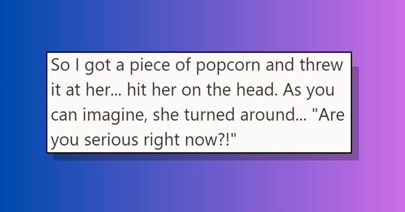 ‘Do you mind?’ Girl gets popcorn thrown at her face after refusing to put her phone down during movie at theater