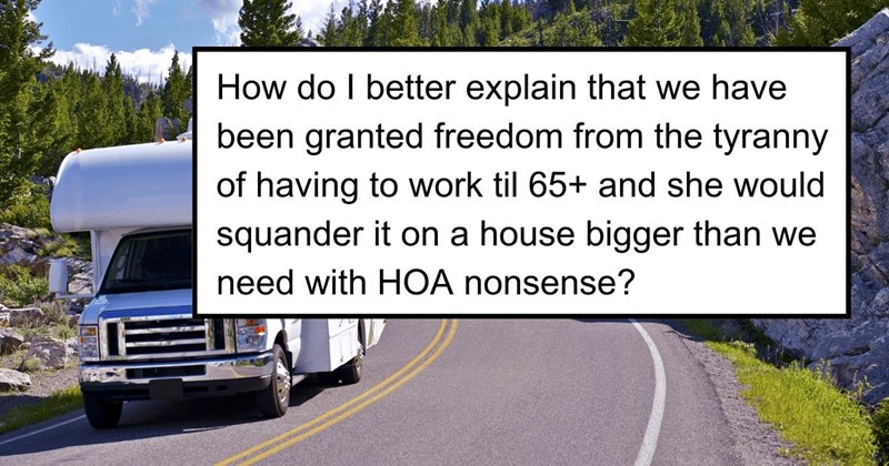 ‘[Traveling] is not at all on her bingo card’: Elder Millennial couple feud over how to spend $100k in annual benefits, debating van life over a white picket fence