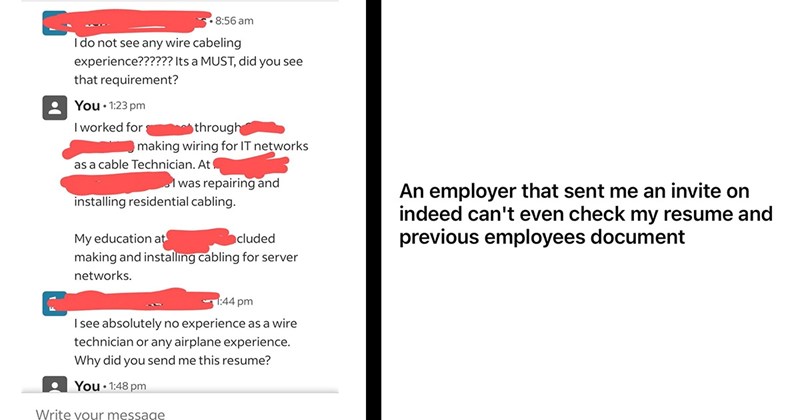 ‘Why did you send me this resume?’: Job recruiter gaslights airline wiring applicant into thinking they’re unqualified
