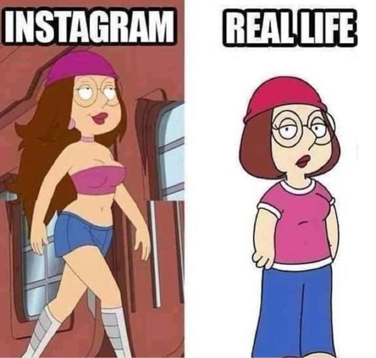 Insta vs. Reality – meme