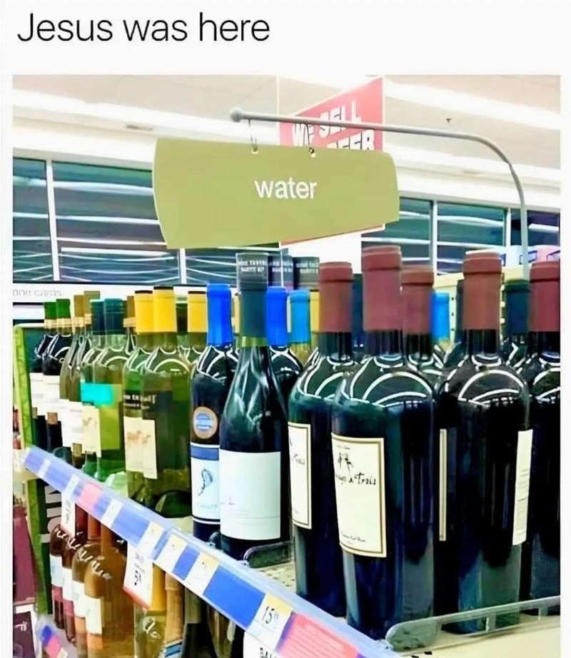 from water to wine – meme