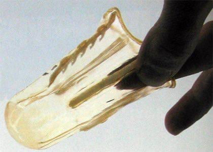 This is Rapex, an anti-raping device for women. The woman inserts it like a tampon, with an applicator, and any man who tries to rape the woman impales himself on the barbs and must go to an emergency room to have the Rapex removed.