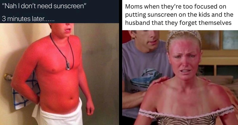 SPF 100+ Sunburn Memes for Scorched Lobsters Soaking Up Too Much Sun