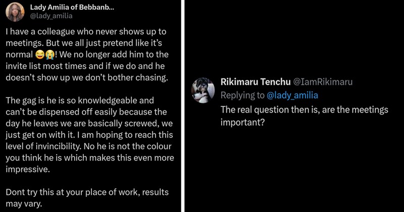 ‘The real question is, are meetings important?’: Internet applauds savvy employee who avoids all meetings by being good at his job