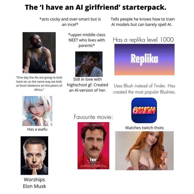 I have an AI girlfriend starterpack – meme