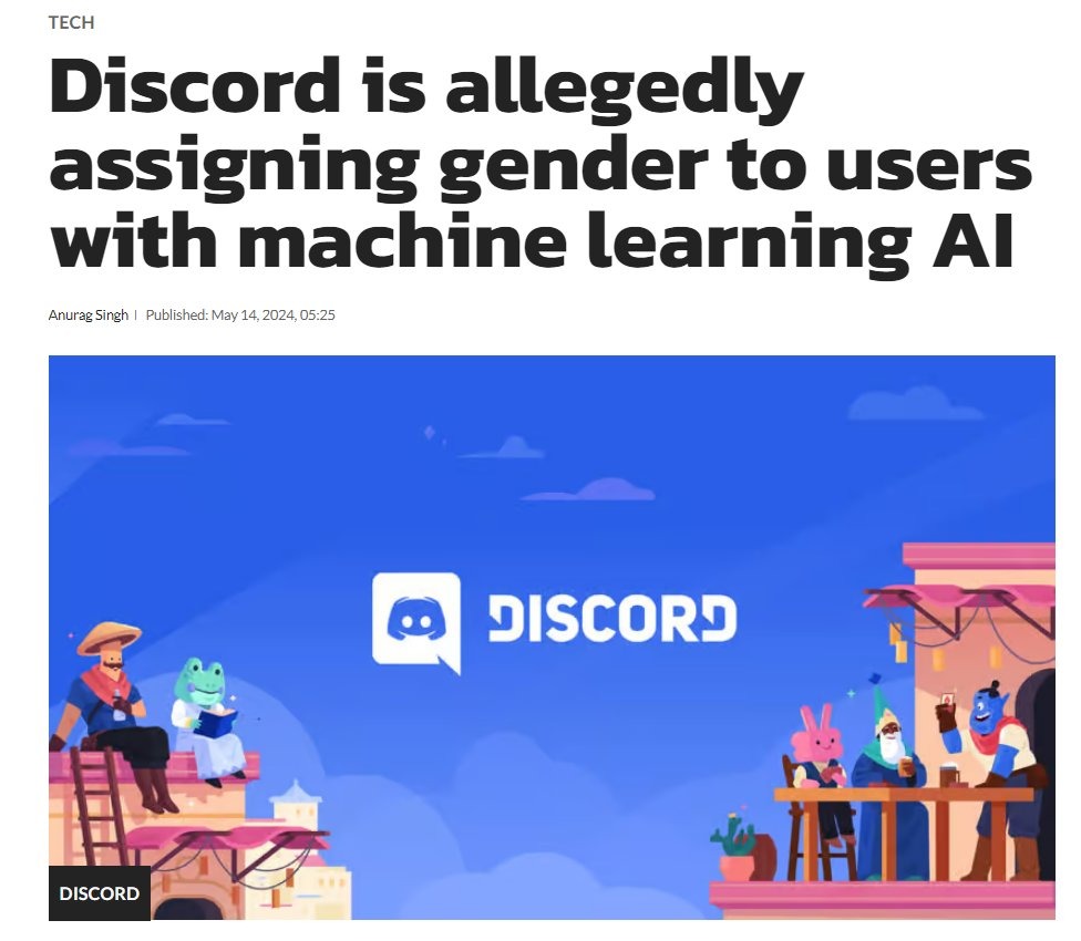 Discord is using AI to assign gender and age to their users – meme