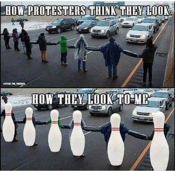 Protesters be like – meme