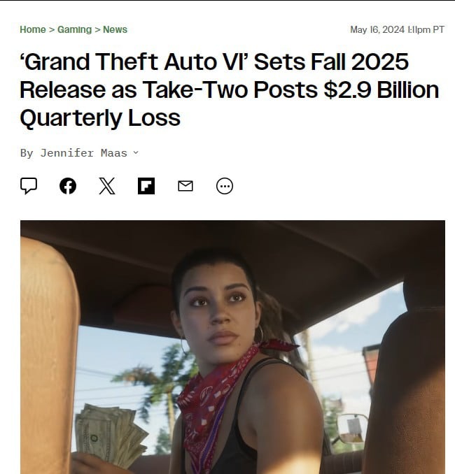 GTA 6 set to release Fall 2025 – meme