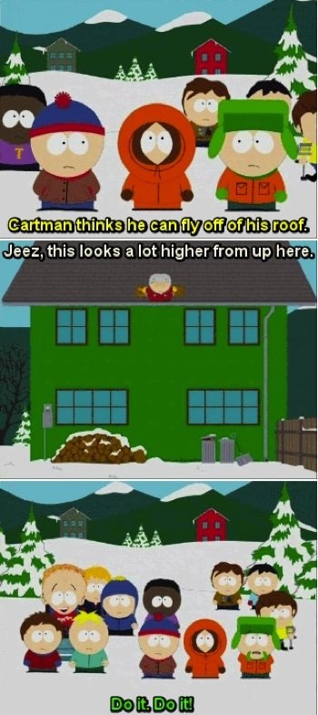 Cartman the wannabe urban climber – meme