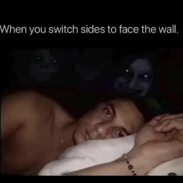 when you switch sides to face the wall – meme