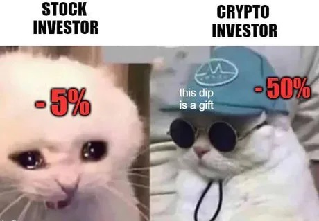 Stock investor vs crypto investor – meme