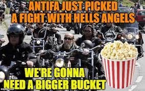 Antifa and Black Lives Matter BLM just picked a fight with Hells Angels Motorcycle Club MC – meme