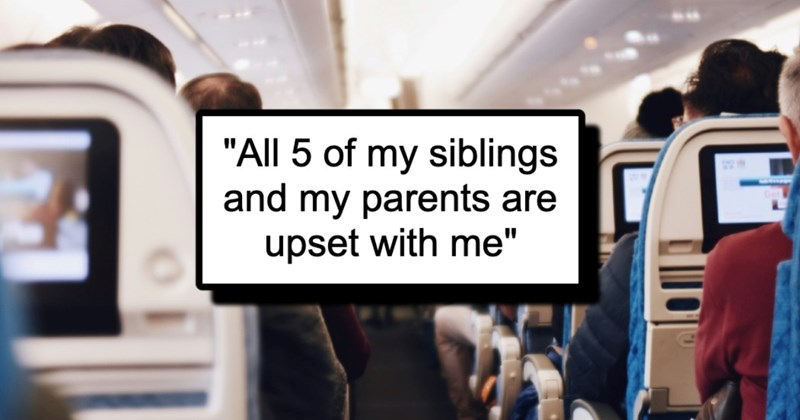 ‘He didn’t speak to me the whole shuttle ride’: 5’1" Woman is berated by family for not giving her first-class upgrade to her 6’6" brother